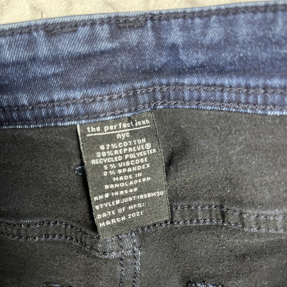 The Perfect Jean NYC Jeans Mens 28x30 Blue Slim Fit Stretch Premium Denim - Picture 3 of 11